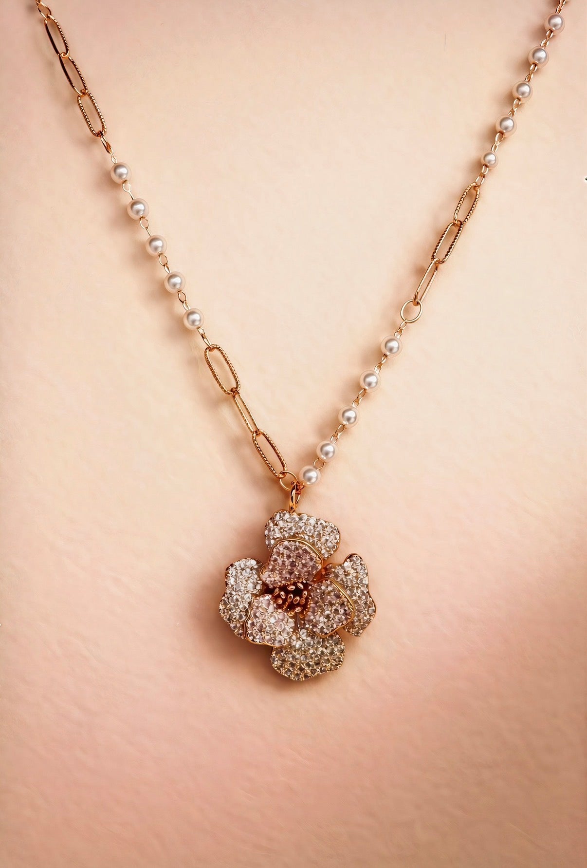 Vintage Rose Necklace
