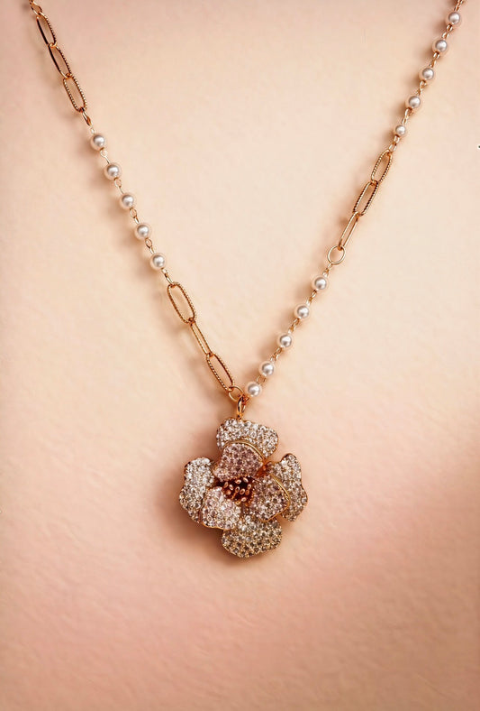 Vintage Rose Necklace
