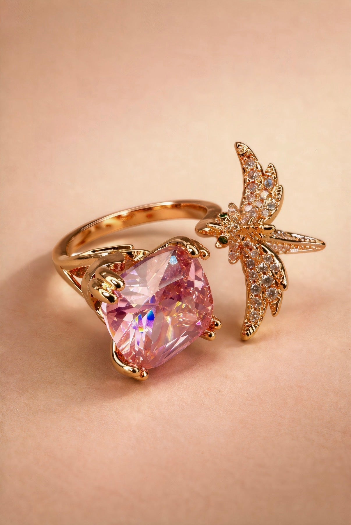 Aurora Pink Bird Ring