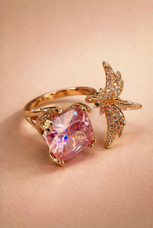 Aurora Pink Bird Ring