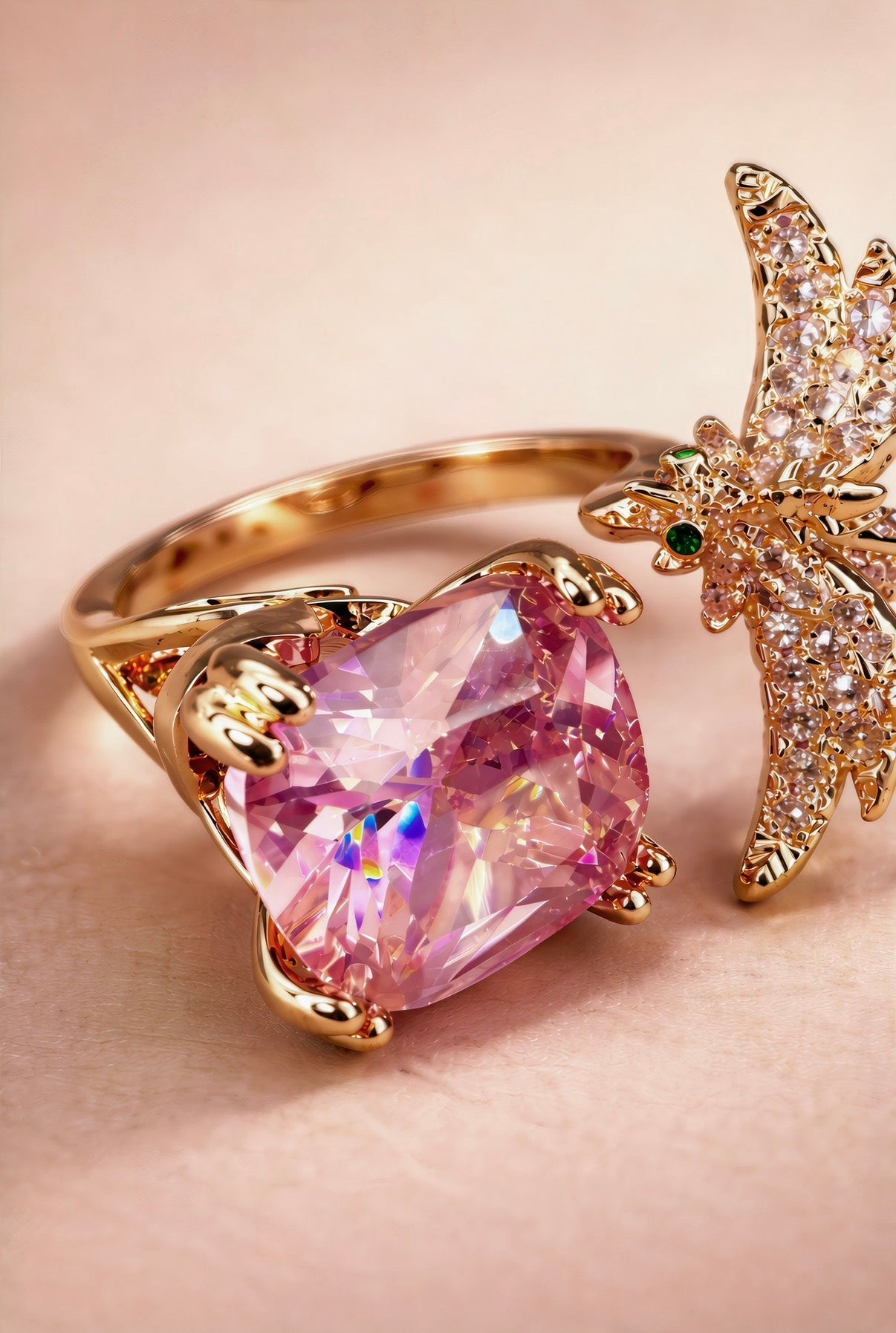 Aurora Pink Bird Ring