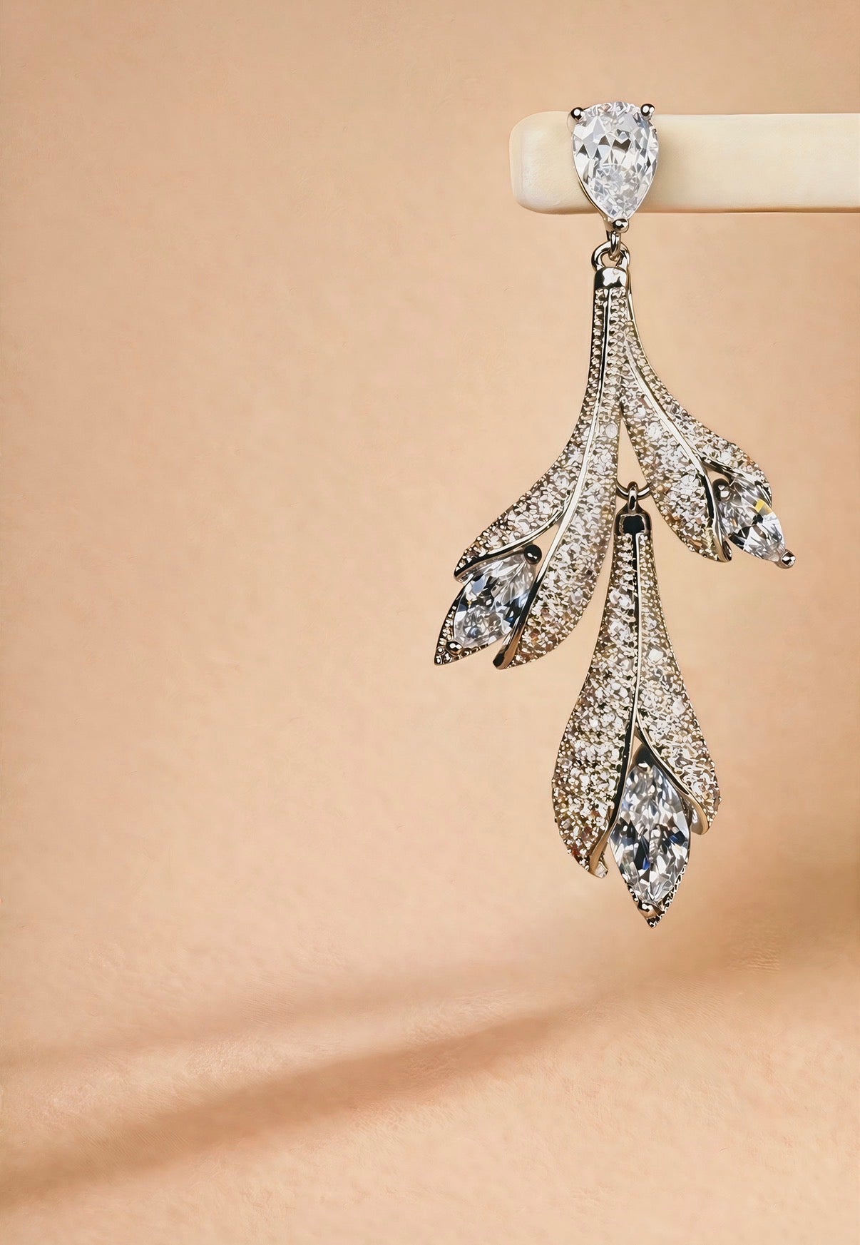 Frosted Vine Drop Earrings