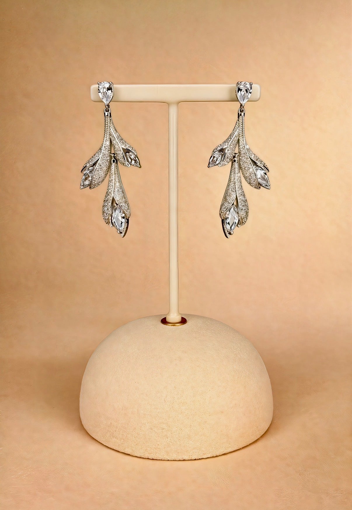Frosted Vine Drop Earrings
