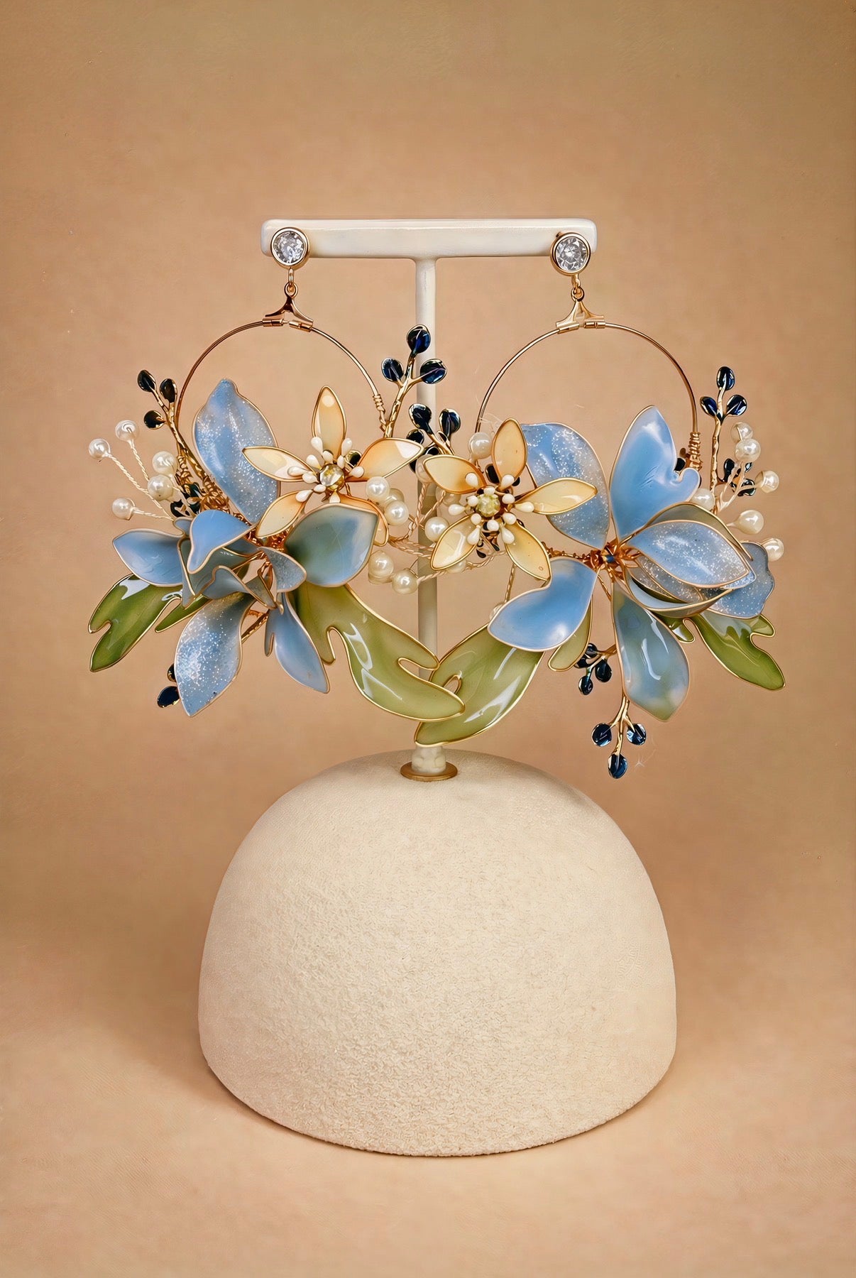 Frosted Lilac Bloom Earrings