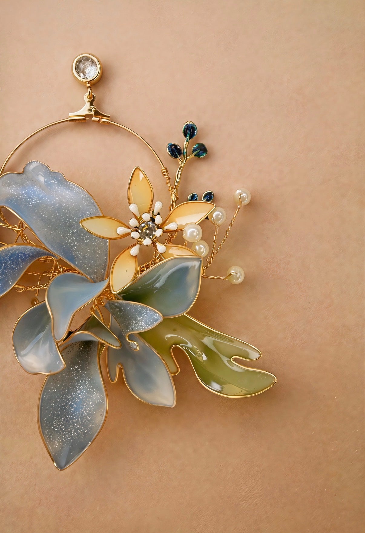 Frosted Lilac Bloom Earrings