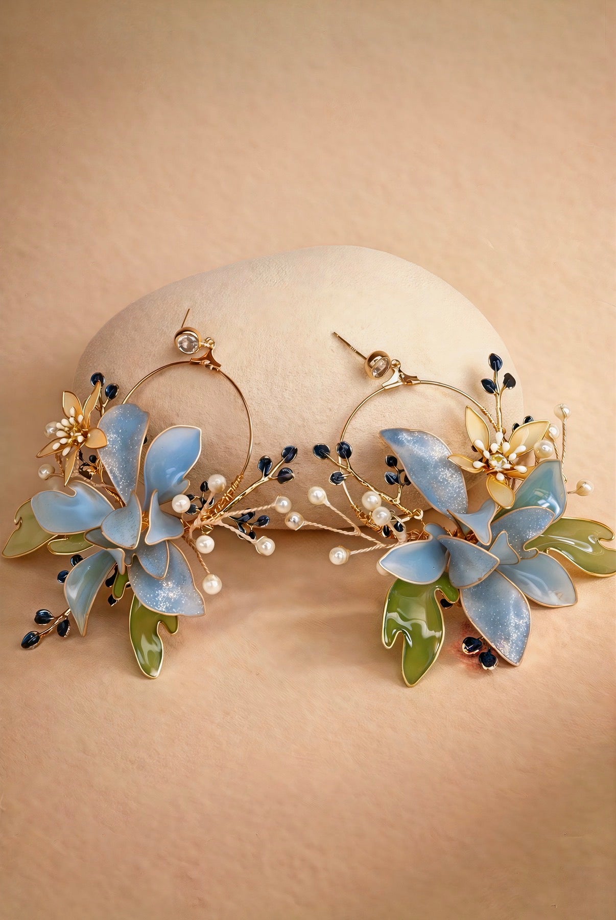 Frosted Lilac Bloom Earrings