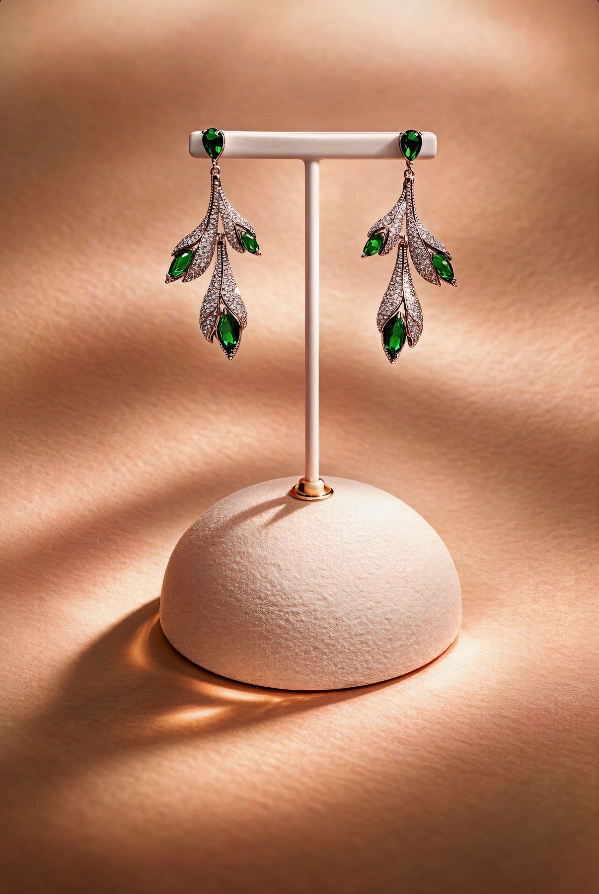 Frosted Vine Drop Earrings