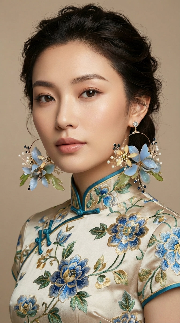 Frosted Lilac Bloom Earrings