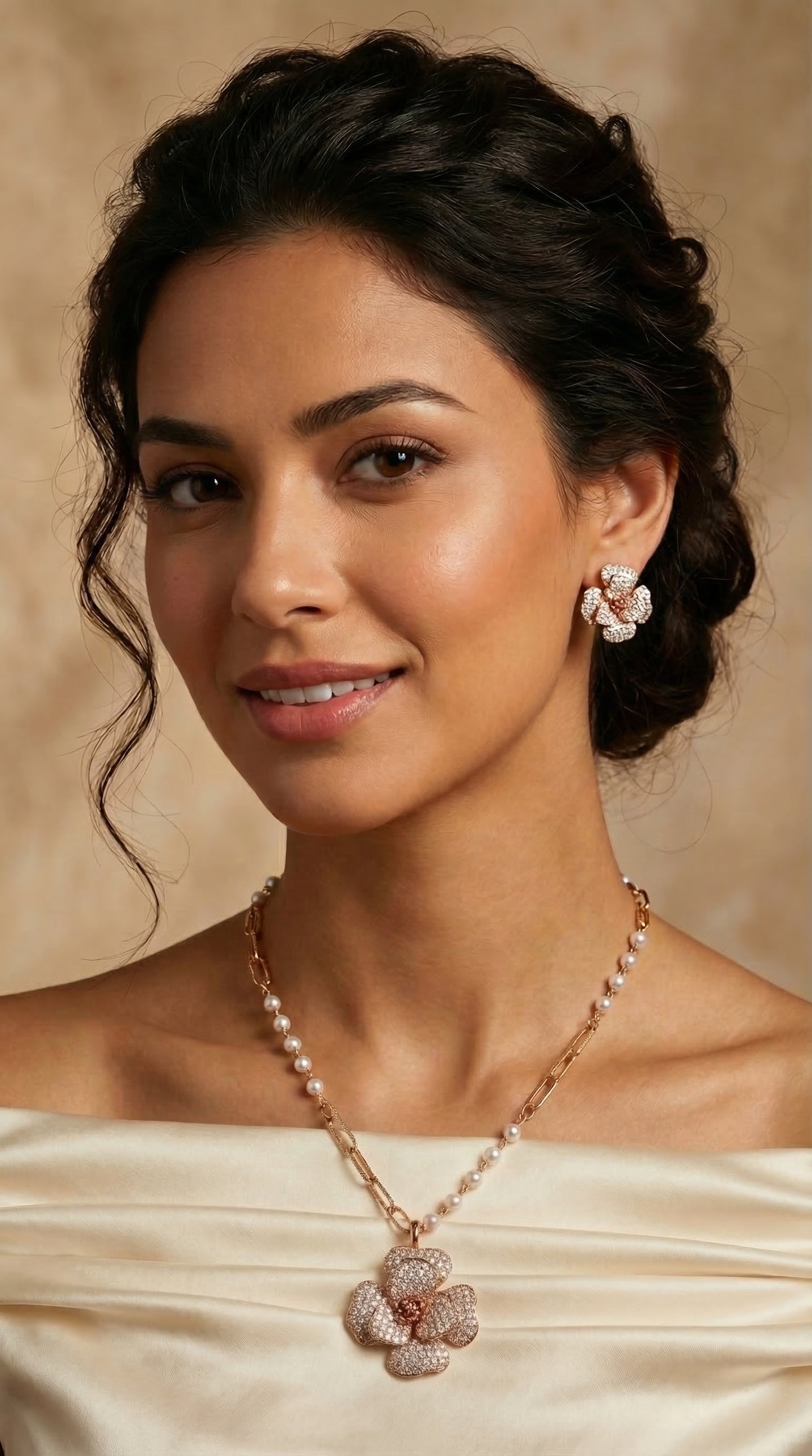 Vintage Rose Necklace
