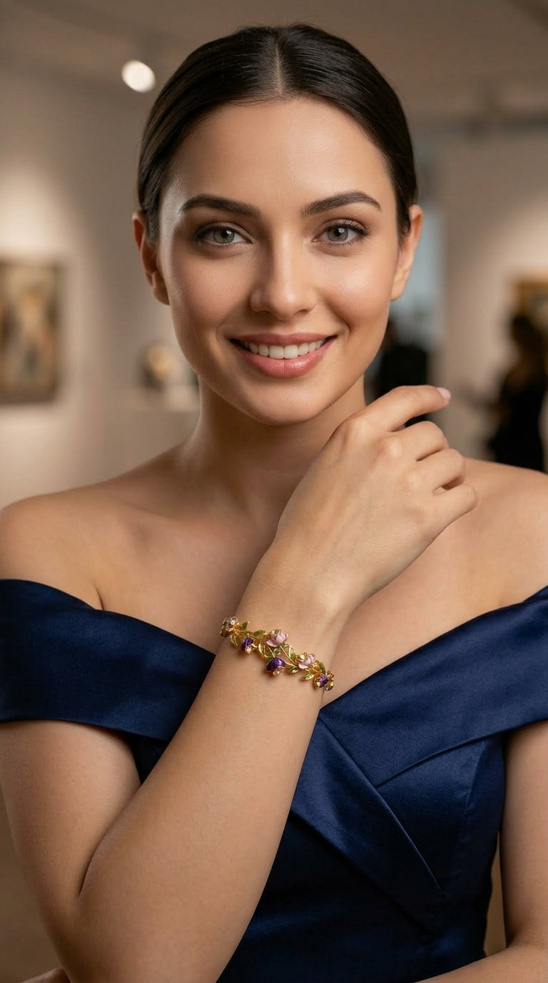Rosavie Lavender Vine Bangle